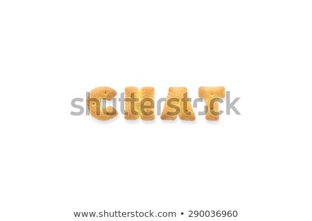 The Letter Word Chat Alphabet Cookie Cracker Сток-фото © vinnstock