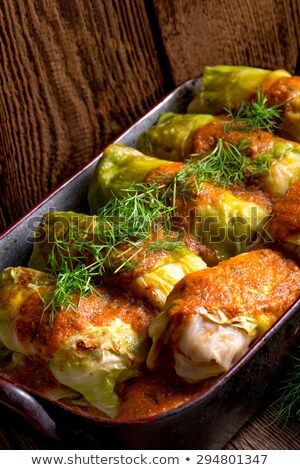 Cabbage Rolls Out Young Cabbage Foto stock © Dar1930