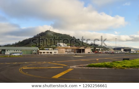 Stock fotó: Airplane Arriving To The Tenerife Airport Canary Islands Spain