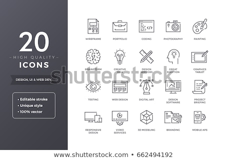 Foto stock: Responsive Web Design Line Icon