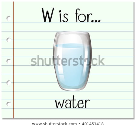 Foto d'archivio: Flashcard Letter W Is For Water