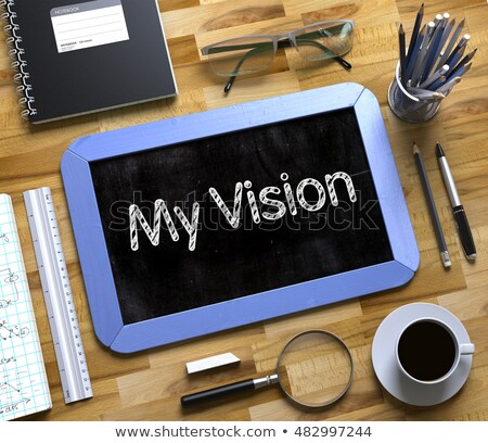 Zdjęcia stock: My Vision On Small Chalkboard 3d