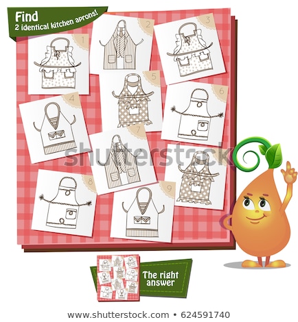 Foto stock: 2 Identical Aprons Kitchen