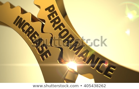 Сток-фото: Performance Increase On The Golden Cog Gears