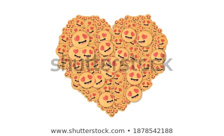 Сток-фото: Heart Made With Social Media Emoji Icons