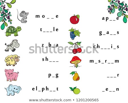 Foto stock: Cartoon Spelling Text