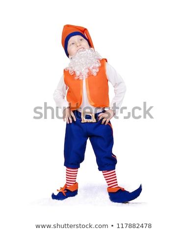Foto stock: Little Boy Dressed Like A Gnome