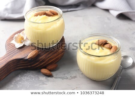 Сток-фото: Jars Of Vanilla Pudding