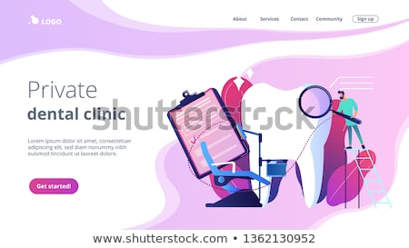 Foto stock: Private Dentistry Concept Landing Page