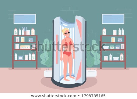 Stockfoto: Tanning Spa Procedure For Woman Poster Vector