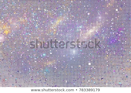 Сток-фото: Golden Abstract Lights Disco Background Square Pixel Mosaic