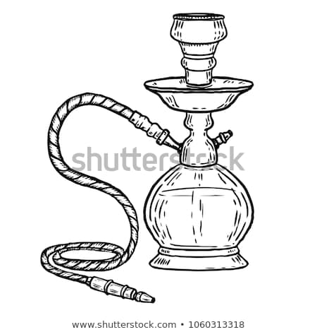 Stock fotó: Vector Hand Drawn Hookah