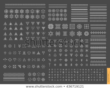 Foto stock: Esoteric Alchemy Sacred Geometry Tribal And Aztec Sacred Geometry Mystic Shapes Symbols