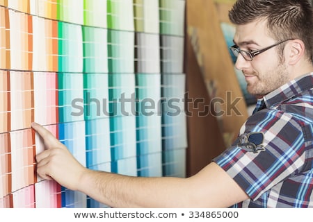Foto stock: Hardware Store Client Do Some Shopping For His Project