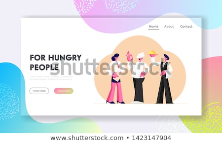 Stockfoto: Hospitality Management Concept Landing Page