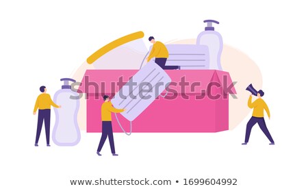 Foto stock: Humanitarian Aid Concept Landing Page