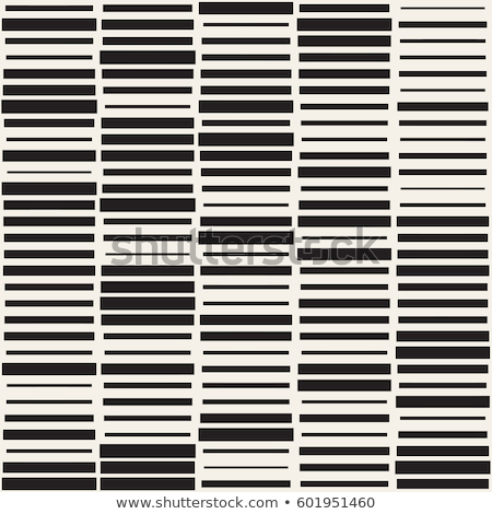 Foto stock: Vector Seamless Black And White Irregular Dash Rectangles Grid Pattern Abstract Geometric Backgroun