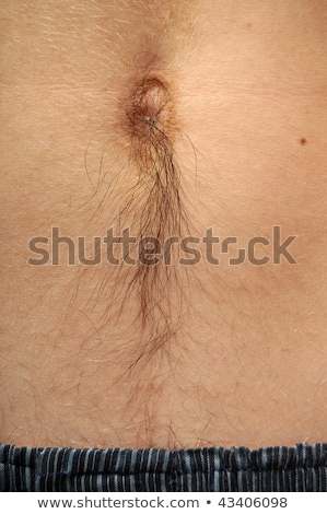 Stock fotó: Male Hairs Belly Bellybutton