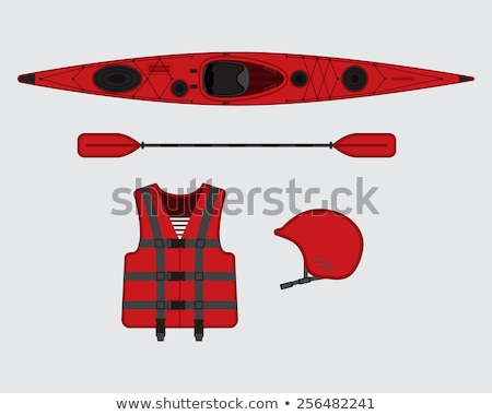 Stock fotó: Life Vests In A Row