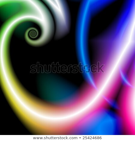 Stok fotoğraf: Abstract Rainbow Concentric Spiral Corner