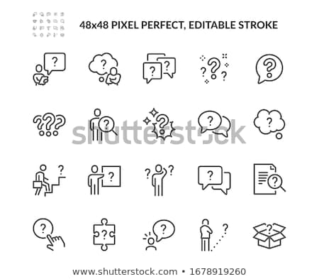 Сток-фото: Question Mark People In Confusion And Wonder