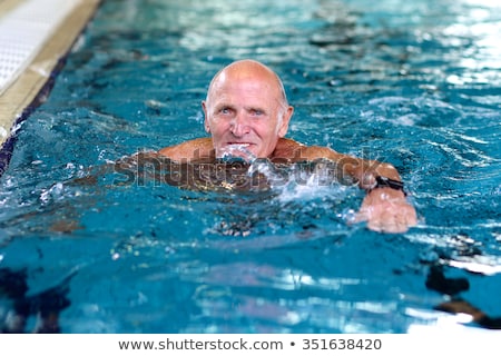 Stock fotó: Elderly Man Swimming