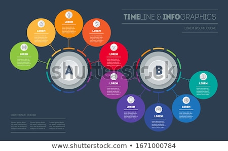 Stock foto: Vector Abstract Circles Infographic Network Template