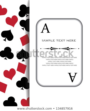 Foto stock: Love Poker Invitation Cards Vector Illustration