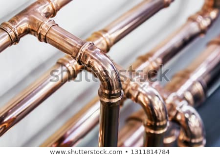 Foto stock: Working Tools Plumbing Pipes And Faucets