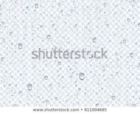 Foto d'archivio: Pure Clear Water Drops Realistic Set Isolated Vector Illustration