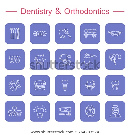 Stok fotoğraf: Dental Clinic Services Flat Icons