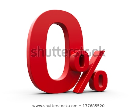 Stock photo: Red Zero Percent 3