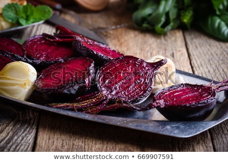 ストックフォト: Baked Beetroot With Garlic