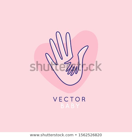 Stock fotó: Parent Child Care Love Icon Illustration