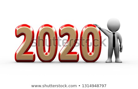 3d Businessman Standing With 2020 Text Stock photo © Ribah