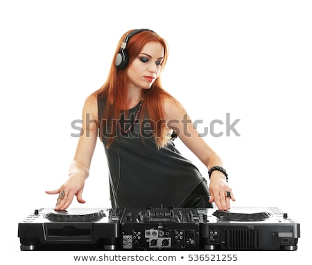 [[stock_photo]]: Dj Turntable Music Console Isolate On White Background
