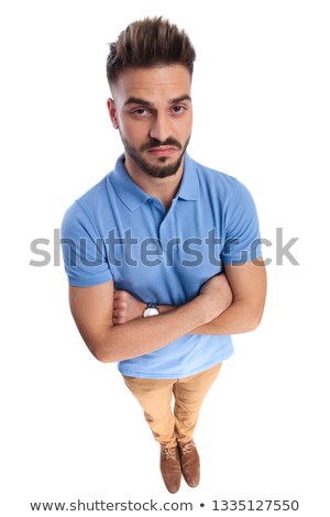 Foto stock: Youngster Man Wearing A Light Blue Polo