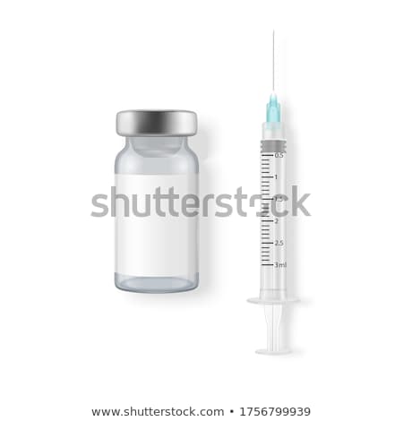 Stockfoto: Syringe Ampoule Vector Medicament Therapy Injection Needle Isolated Realistic Illustration