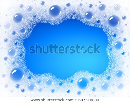 Water Bubbles Or Soap Foam Frame Background Stock fotó © polygraphus