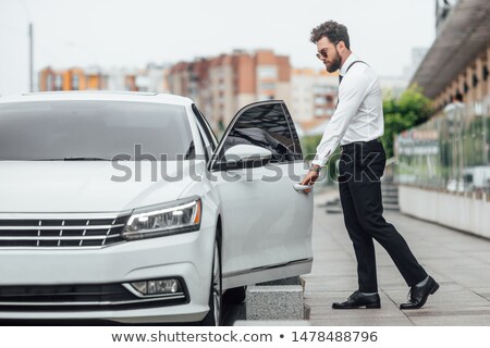 ストックフォト: Office Worker In Car