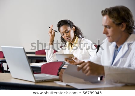 Stock photo: Two Medical Students Studying In Classroom