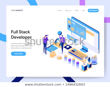 Stock foto: Back End Development Landing Page Template