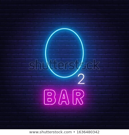 ストックフォト: Neon Sign Oxygen Bar On A Dark Background