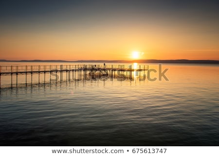 Imagine de stoc: Sunset At Lake Balaton