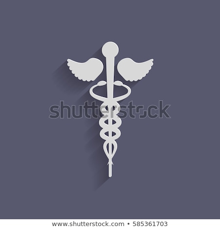 Caduceus Symbols Isolated On White Zdjęcia stock © LittleCuckoo