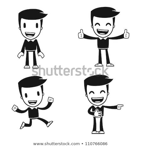 Foto stock: Funny Cartoon Helper Man