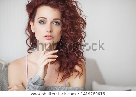 Foto stock: Young Beautiful Redhair Woman