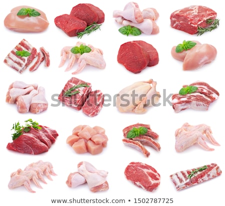 Stok fotoğraf: Raw Veal Isolated On White