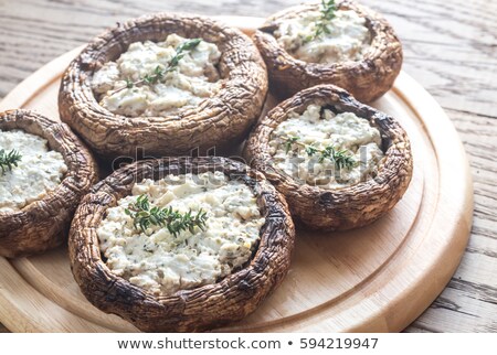 Stock foto: Feta Cheese With Mushrooms