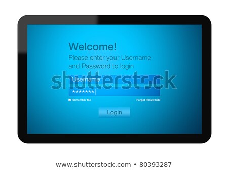 Сток-фото: Login Page On Digital Tablet Computer